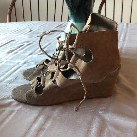 Dolce Vita Shoes - New Suede wedge heel  lace up to ankle